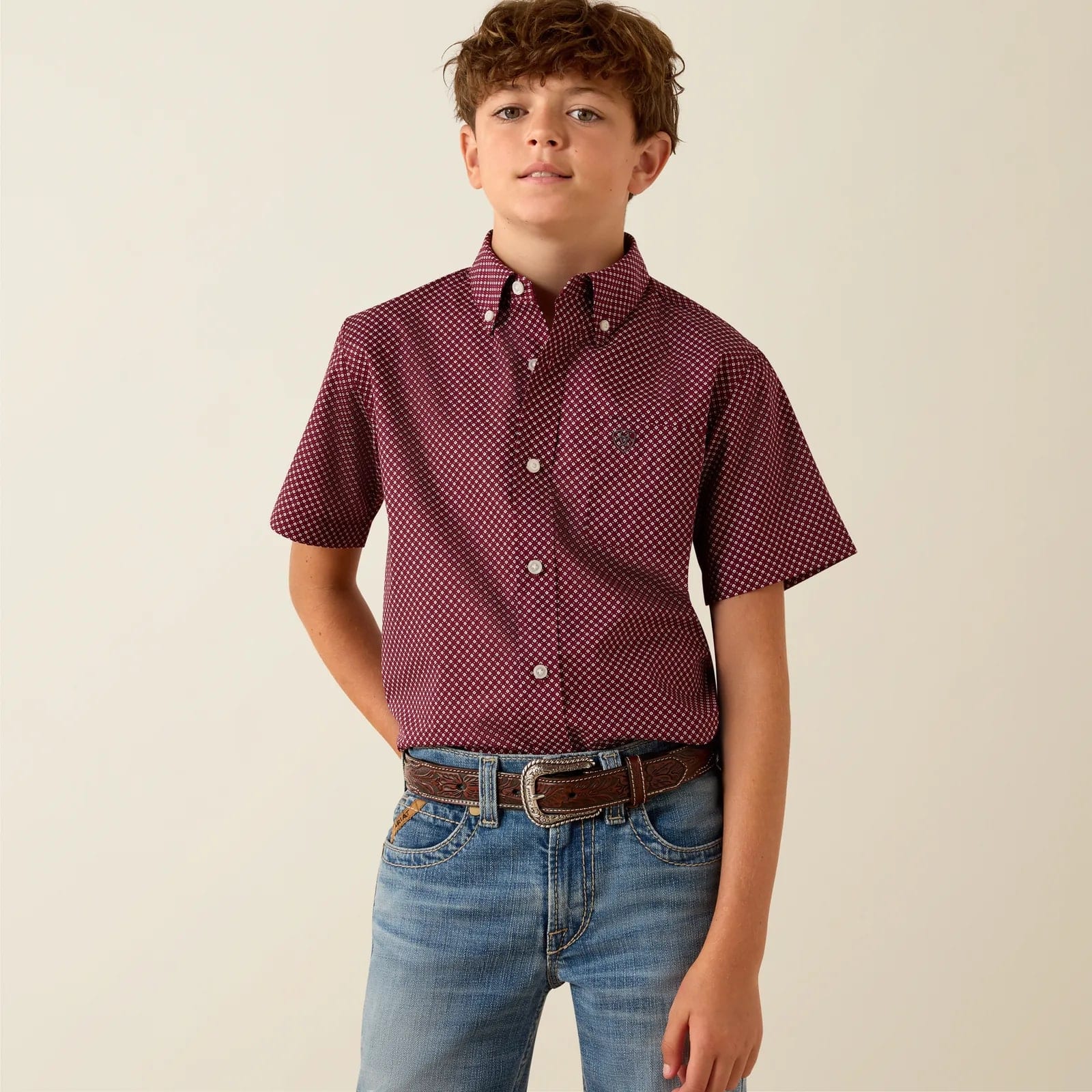 Ariat Ariat Kid’s Team Kirby LS Shrt Iris Serape