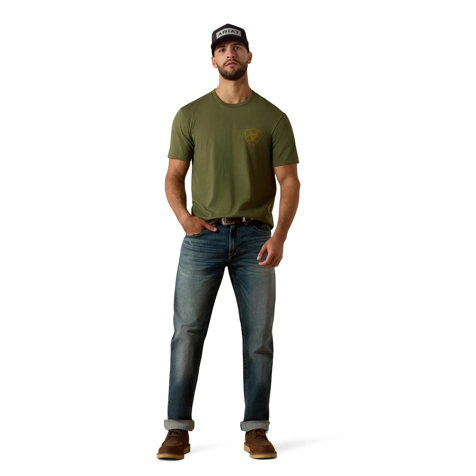 Ariat Boy's Ariat Rustic Wood Flag SS Tshrt 10060398