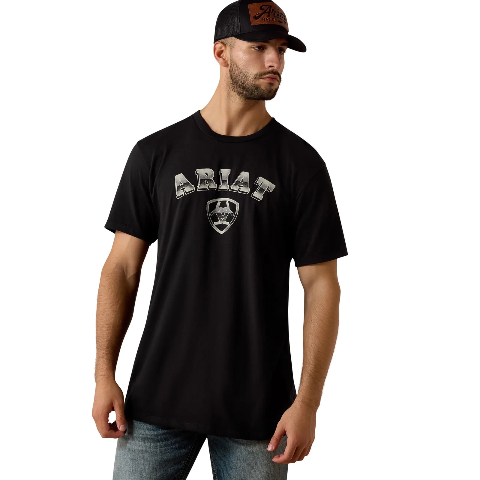 Ariat Men’s Ariat Rustic Wood Flag SS TShrt Forest Green 10058890