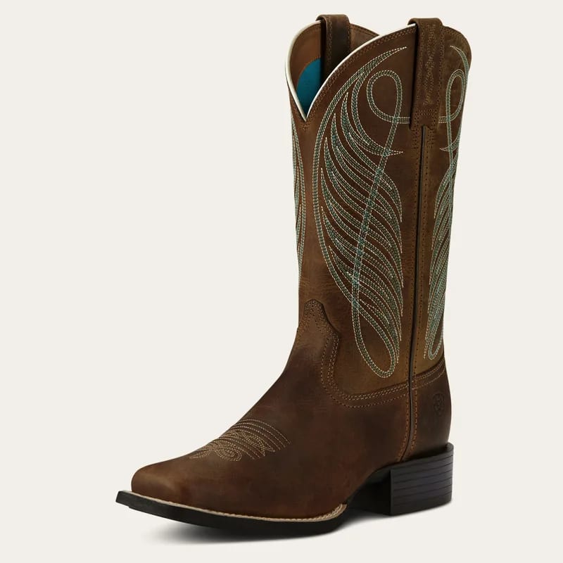 Ariat Ariat Women's Boot Round Up Wide Square Toe Powder Brwn 10018528