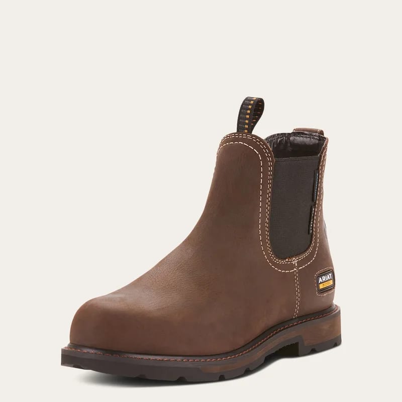 Ariat Ariat Men's Groundbreaker Chelsea H2O Steel Round Toe Dark Brown 10024983