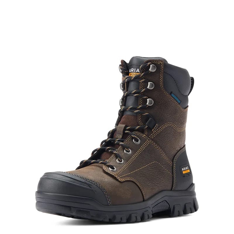 Ariat Ariat Men's Treadfast 8" H2O Round Toe Dark Brown 10042484