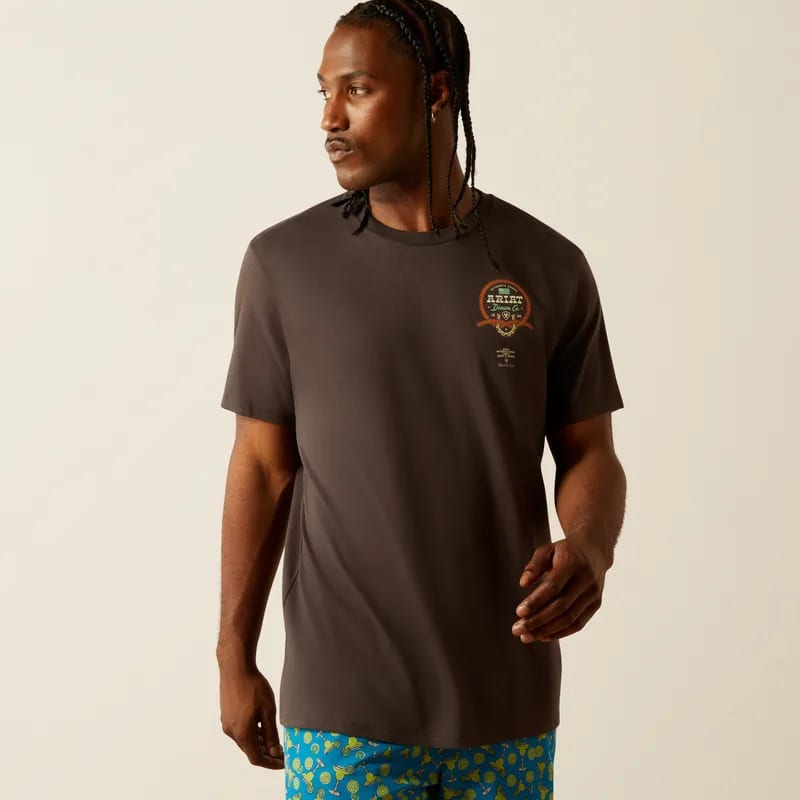 Ariat Ariat Men’s Sponsrs SS TShrt Vintage Blk 10054841
