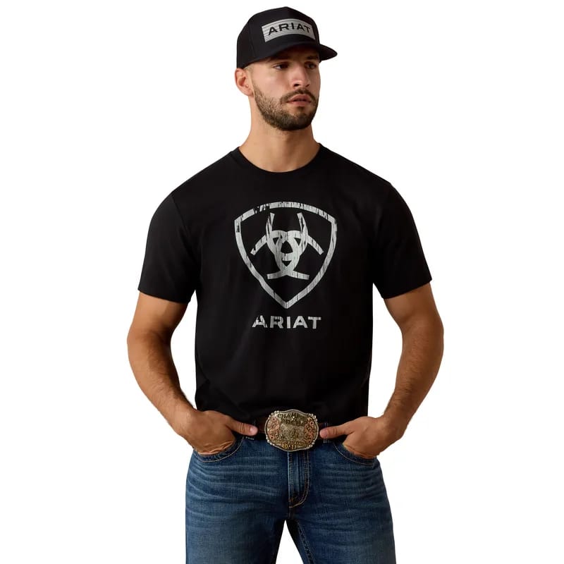 Ariat Ariat Men's SS Tshrt Barn Shield Blk 10061461