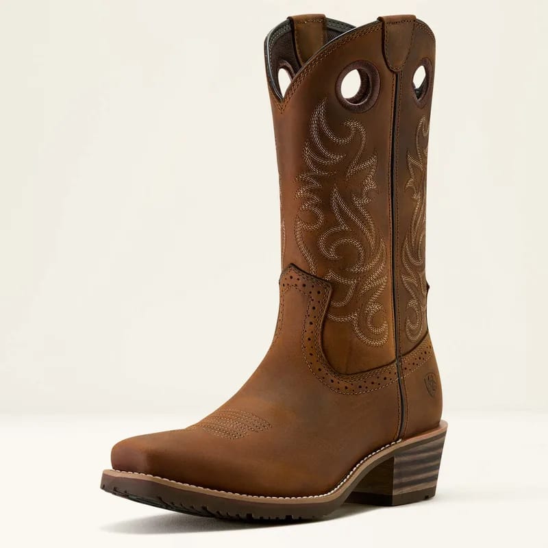 Ariat Ariat Man's Boot Hybrid Roughstock Square Toe Distressed Brown 10064046