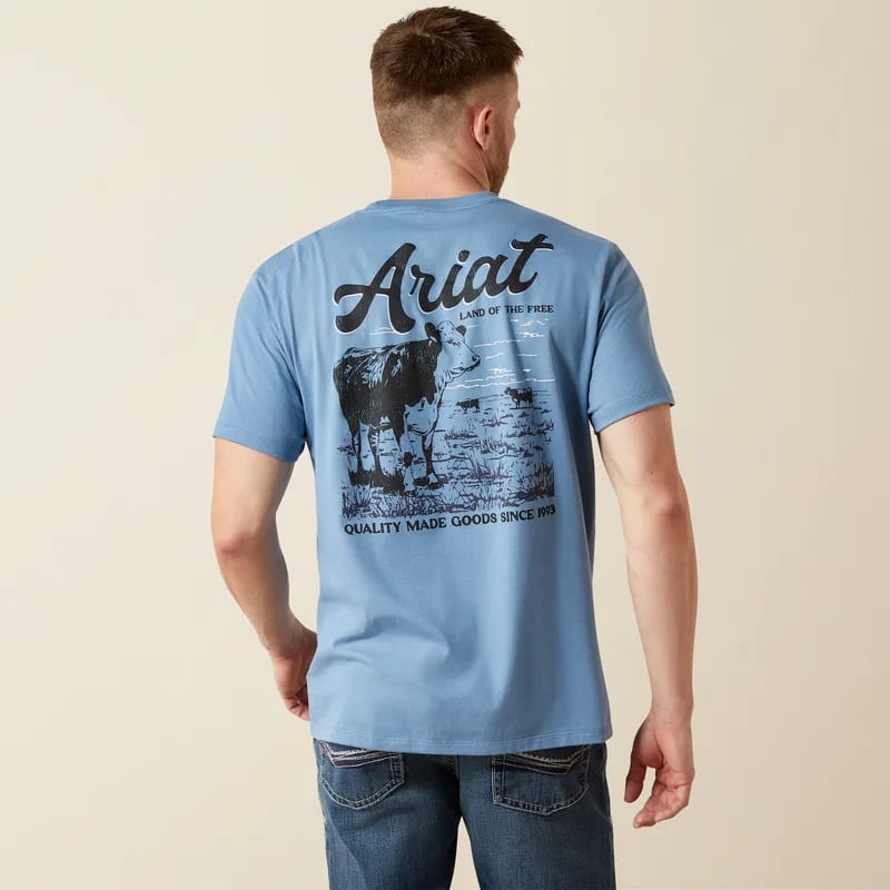 Ariat Ariat Men’s Cattle Co. SS TShrt Coronet Blue 10065896