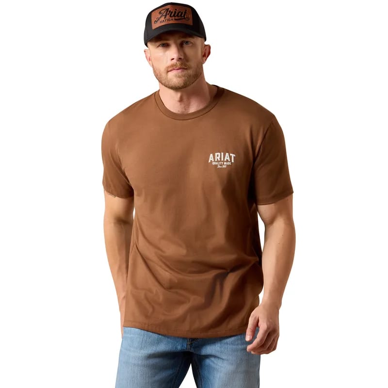 Ariat Ariat Men's Ss Tshrt Quality Wood States 10073411