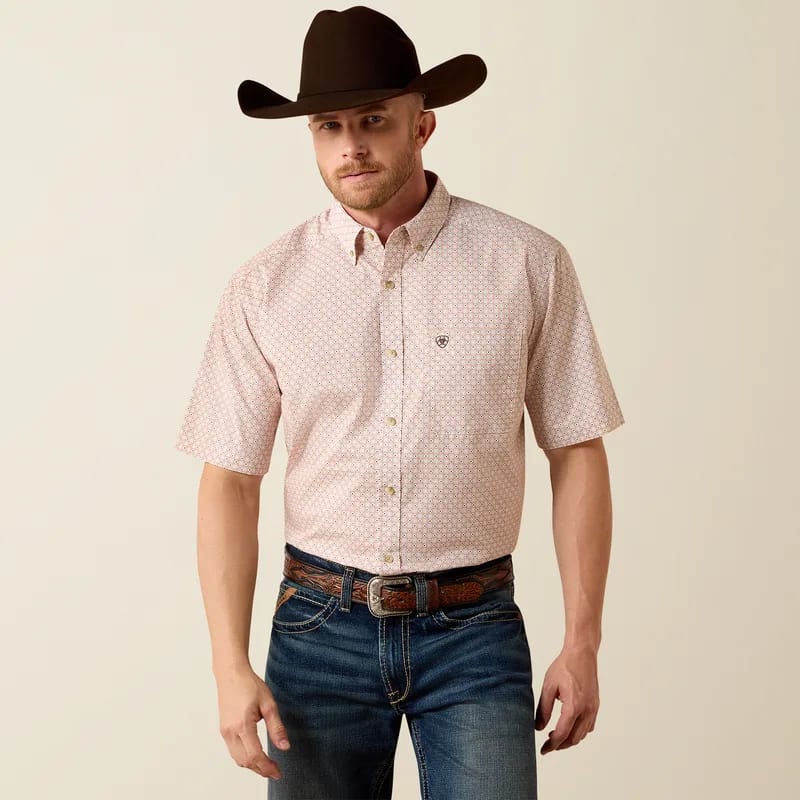Ariat Ariat Men's LS Shirt Almond Oil Gro Print 10073520